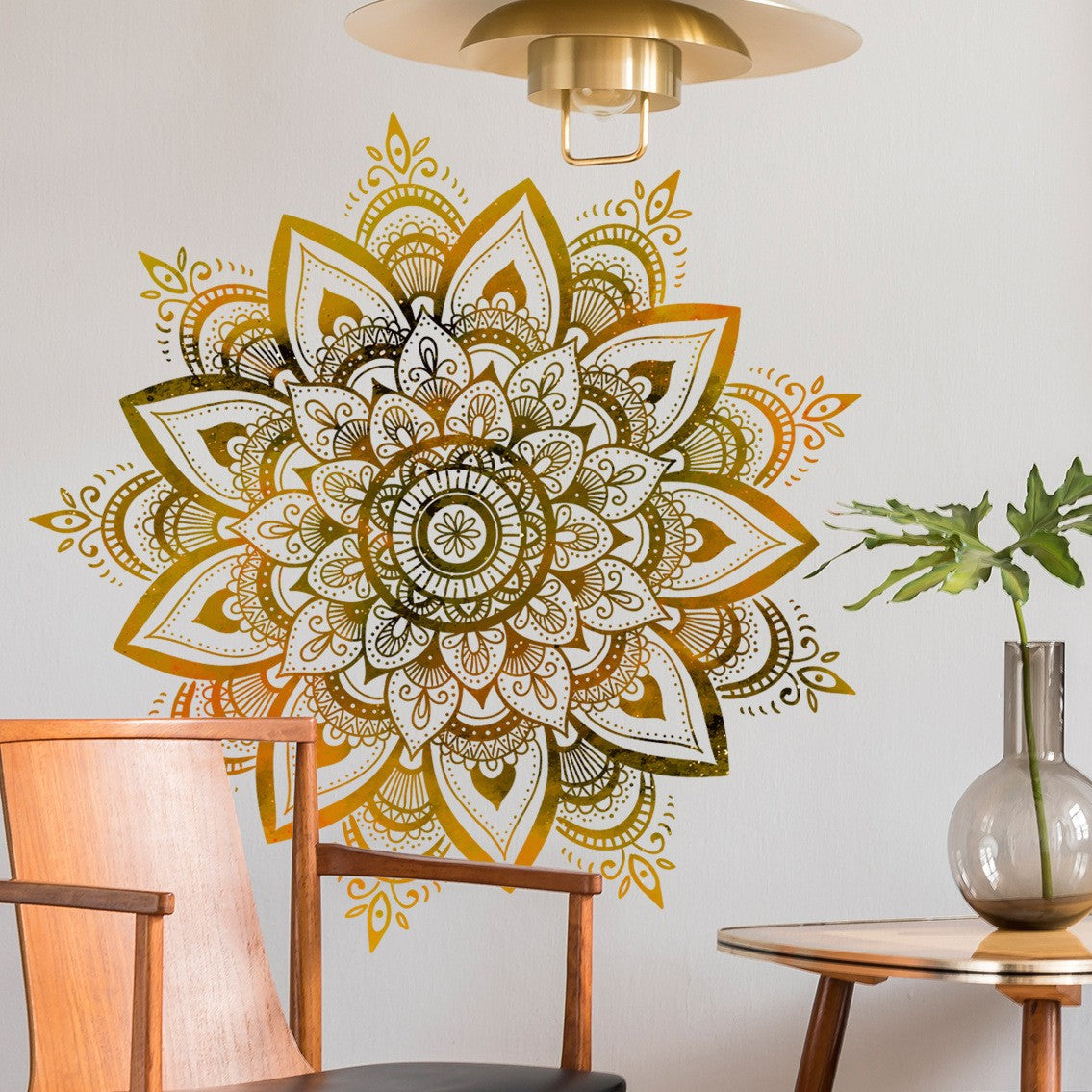COVPAW Wall Stickers Mandala Full Home Office Decor Living Room Bedroom Children's Room Decoration Yoga, Self Adhesive, Removable and Waterproof