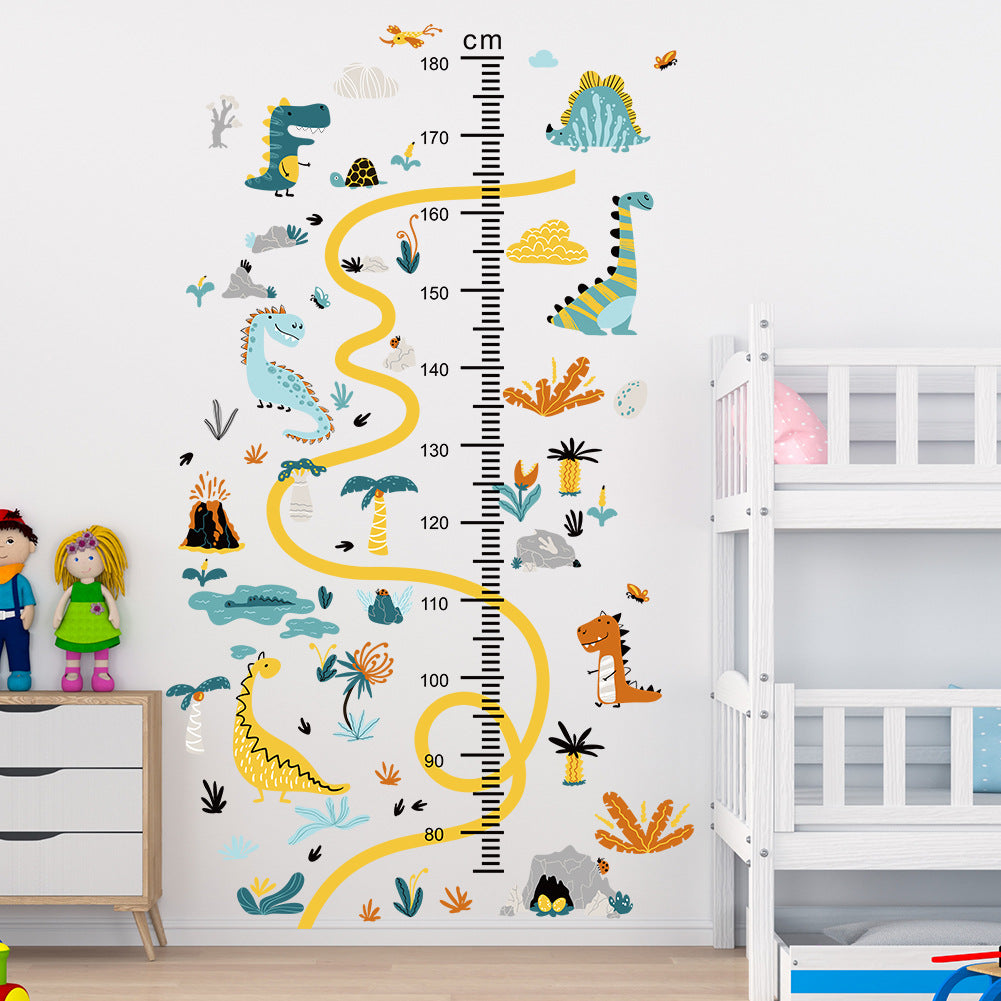 COVPAW Wall Stickers Height Measure Dinosaur Kids Nursery Baby Children's Room Bedroom Deco Boy Girl, Self Adhesive, Removable and Waterproof