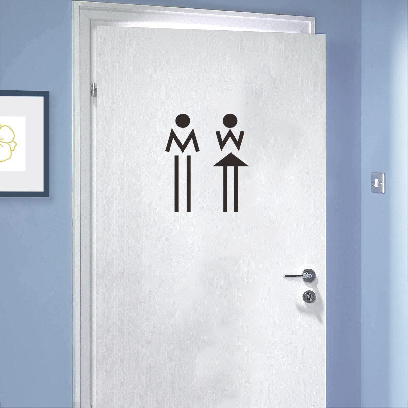 COVPAW Aufkleber für Tür WC Toilette Badezimmer Mann Frau Wandaufkleber Home Office Wanddeko Wohnzimmer Schlafzimmer Kinderzimmer Deko Halloween Selbstklebend