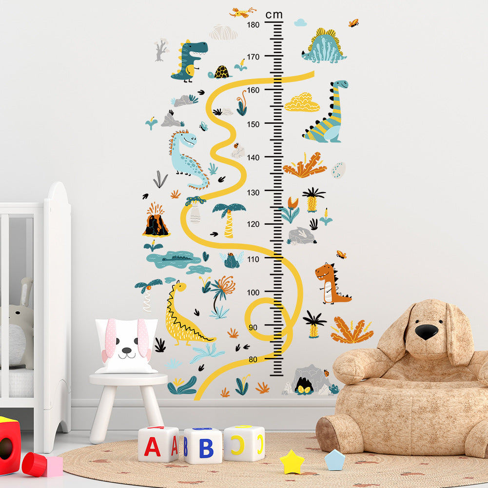 COVPAW Wall Stickers Height Measure Dinosaur Kids Nursery Baby Children's Room Bedroom Deco Boy Girl, Self Adhesive, Removable and Waterproof