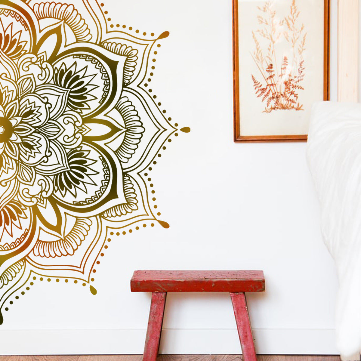 COVPAW Wall Stickers Mandala Huge Home Decor Living Room Bedroom Children's Room Decoration Yoga, Self Adhesive, Removable and Waterproof