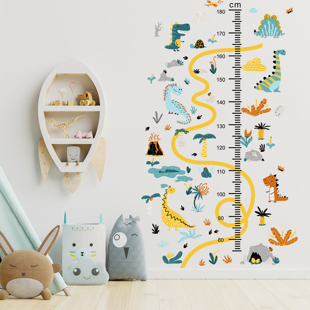 COVPAW Wall Stickers Height Measure Dinosaur Kids Nursery Baby Children's Room Bedroom Deco Boy Girl, Self Adhesive, Removable and Waterproof