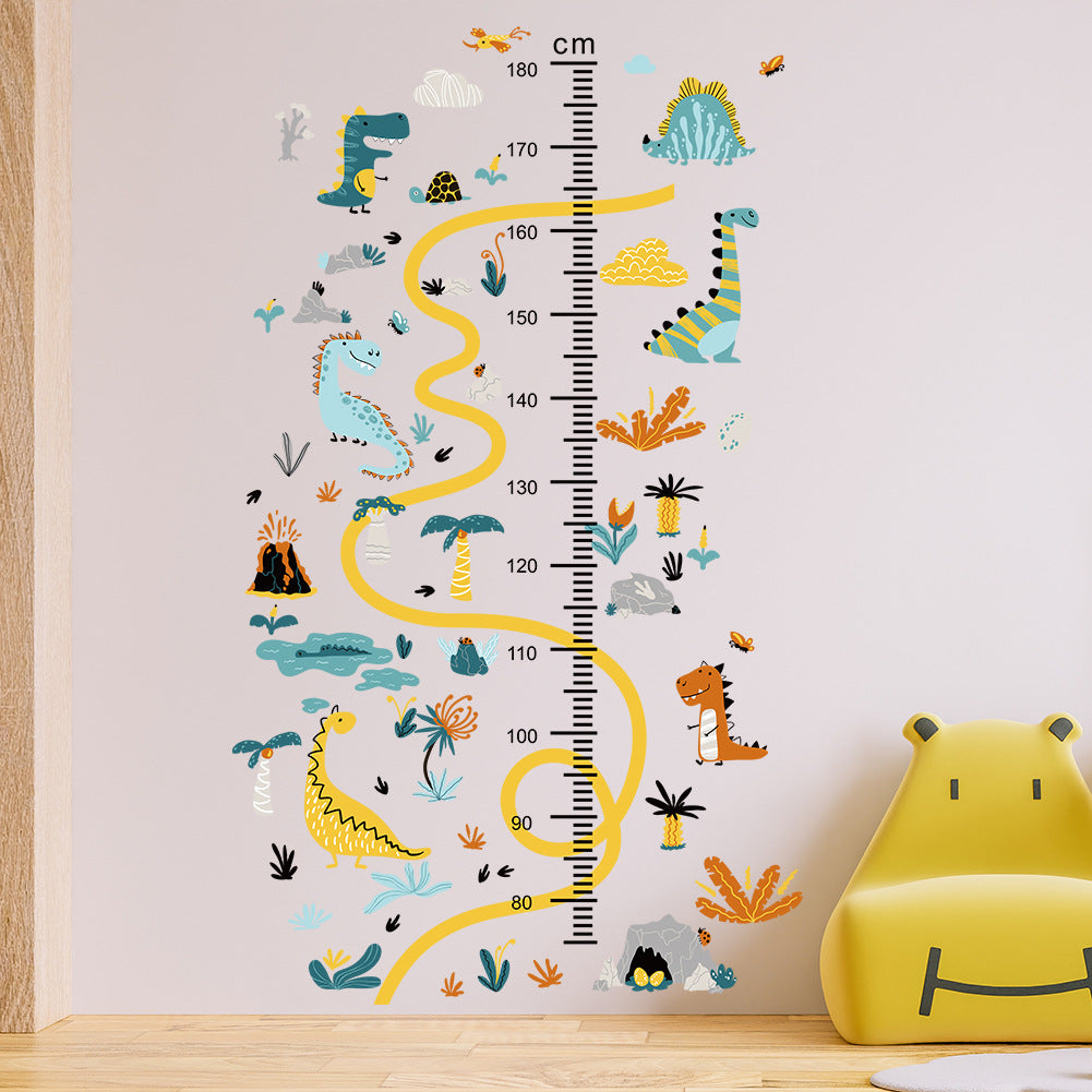 COVPAW Wall Stickers Height Measure Dinosaur Kids Nursery Baby Children's Room Bedroom Deco Boy Girl, Self Adhesive, Removable and Waterproof