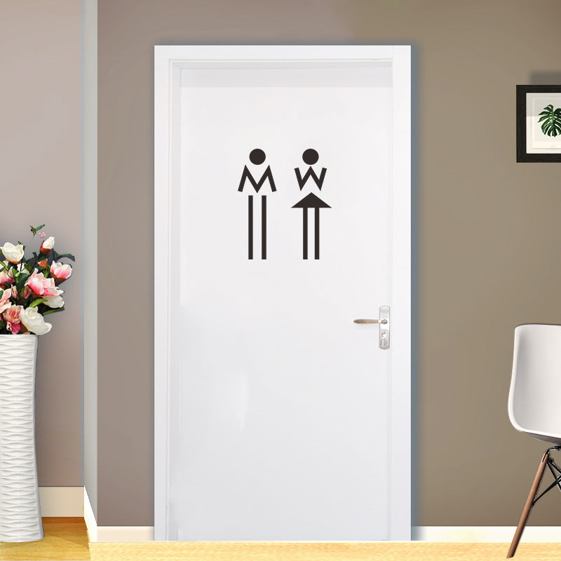 COVPAW Aufkleber für Tür WC Toilette Badezimmer Mann Frau Wandaufkleber Home Office Wanddeko Wohnzimmer Schlafzimmer Kinderzimmer Deko Halloween Selbstklebend