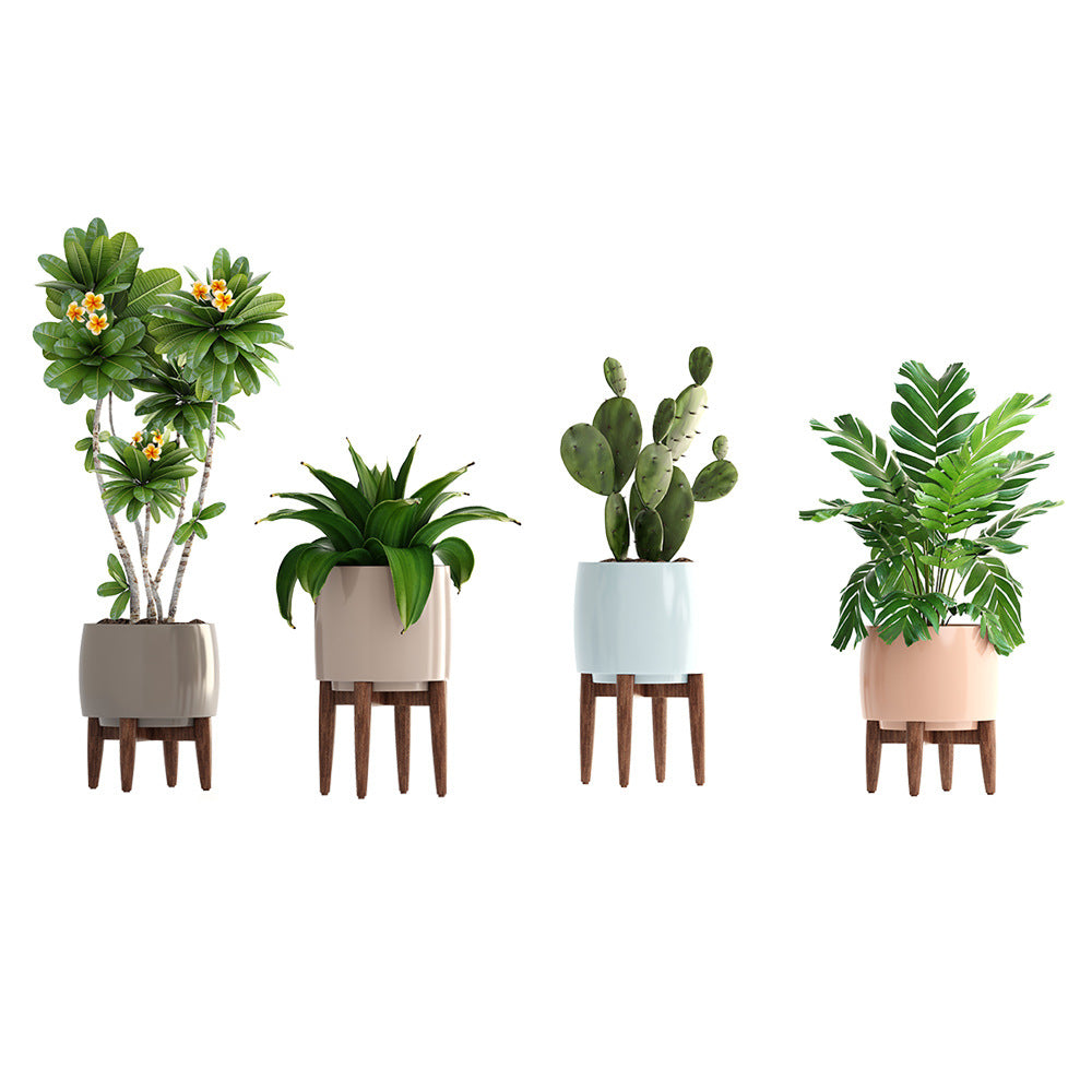 COVPAW Wall Stickers Potted Plant Green Leaves Flowers Nature Home Office Decor Living Room Bedroom Children's Room Decoration Yoga, Self Adhesive, Removable and Waterproof