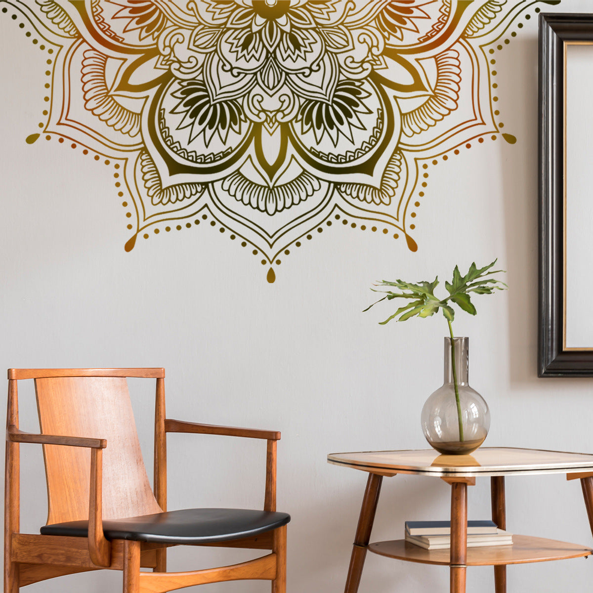 COVPAW Wall Stickers Mandala Huge Home Decor Living Room Bedroom Children's Room Decoration Yoga, Self Adhesive, Removable and Waterproof