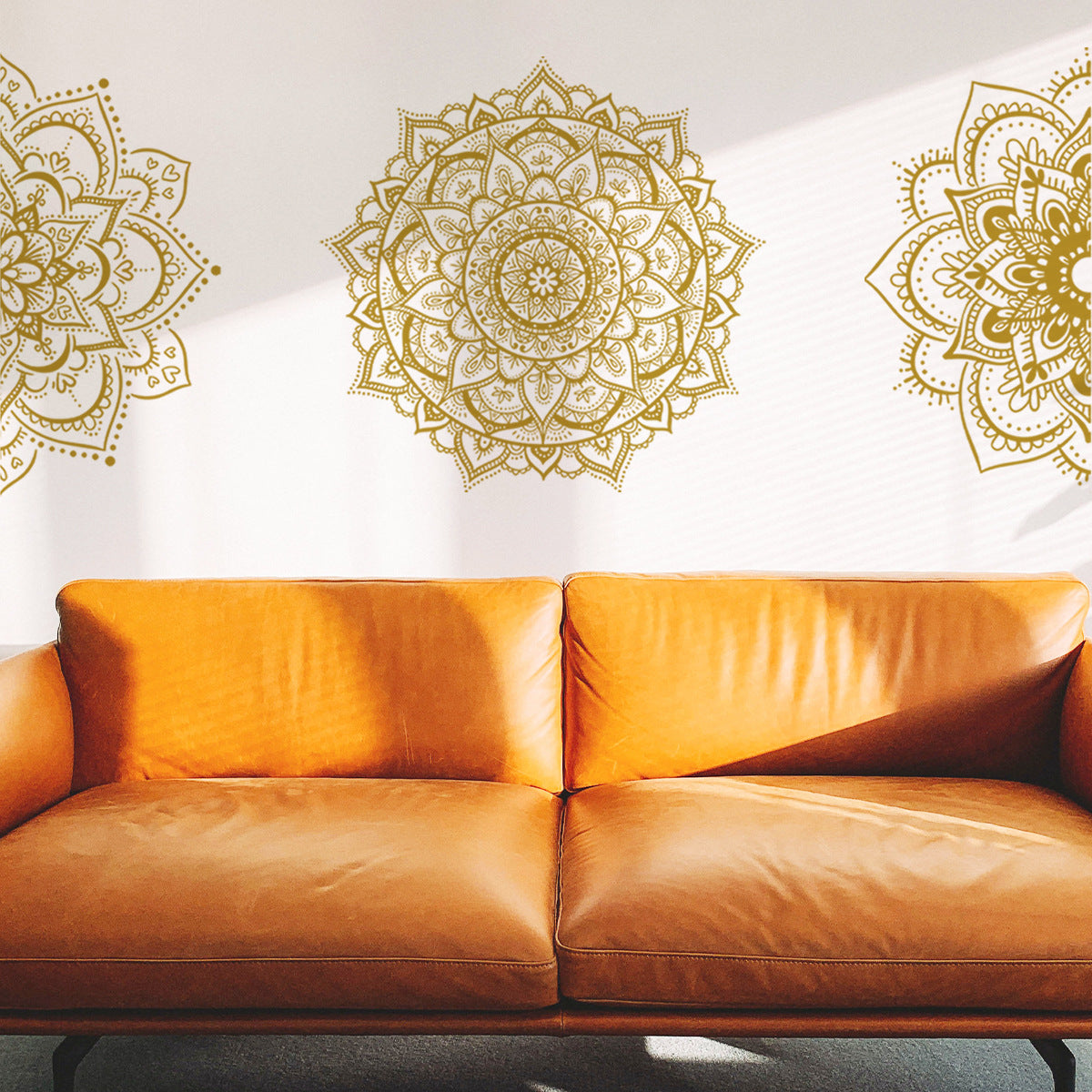 COVPAW Wall Stickers 3 Mandala Home Decor Living Room Children's Room Bedroom Decoration Yoga, Self Adhesive, Removable and Waterproof