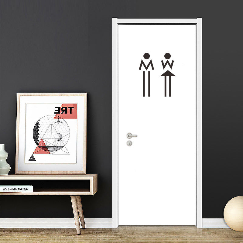 COVPAW Aufkleber für Tür WC Toilette Badezimmer Mann Frau Wandaufkleber Home Office Wanddeko Wohnzimmer Schlafzimmer Kinderzimmer Deko Halloween Selbstklebend