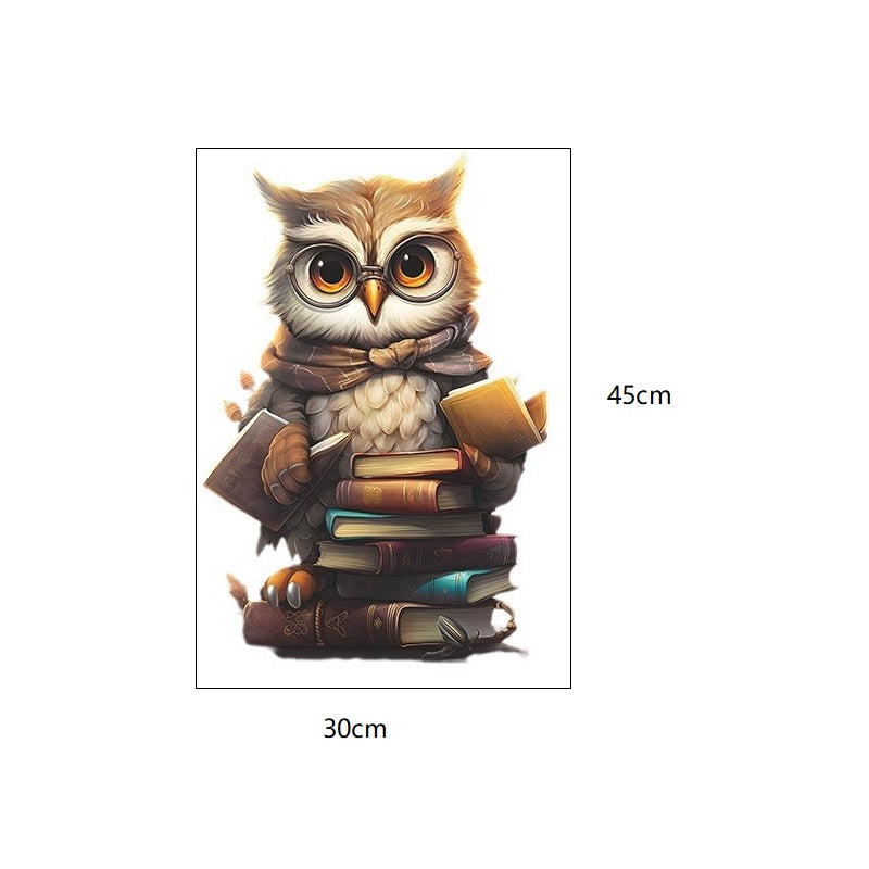 COVPAW Wall Stickers Owl Book Study Kids Nursery Baby Children's Room Bedroom Deco Boy Girl, Self Adhesive, Removable and Waterproof