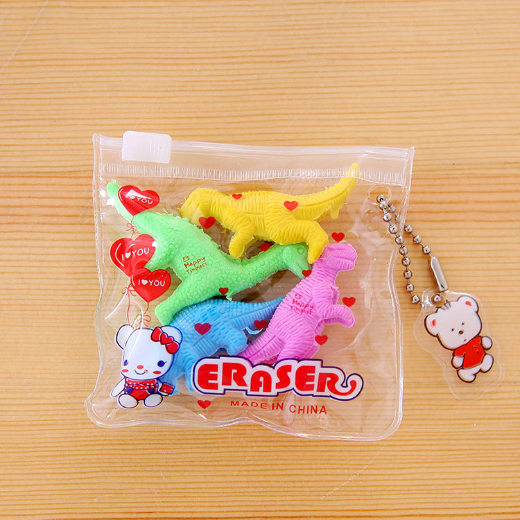 COVPAW Radiergummi, 4er-Pack, 16 Stück, Obst, Desserts, Dinosaurier, Gemüse, Kuchen-Design, Briefpapier für Kinder, Büro, Schule, Studenten, Bedarf, Partygeschenke