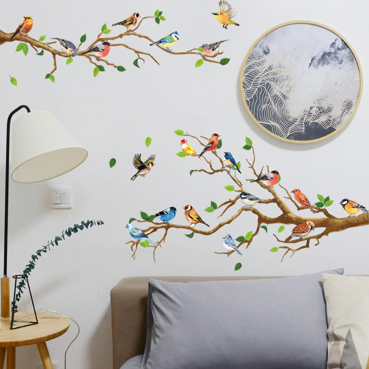 COVPAW branch bird wall sticker Children Room bedroom living room office background wall sofa decoration wall sticker