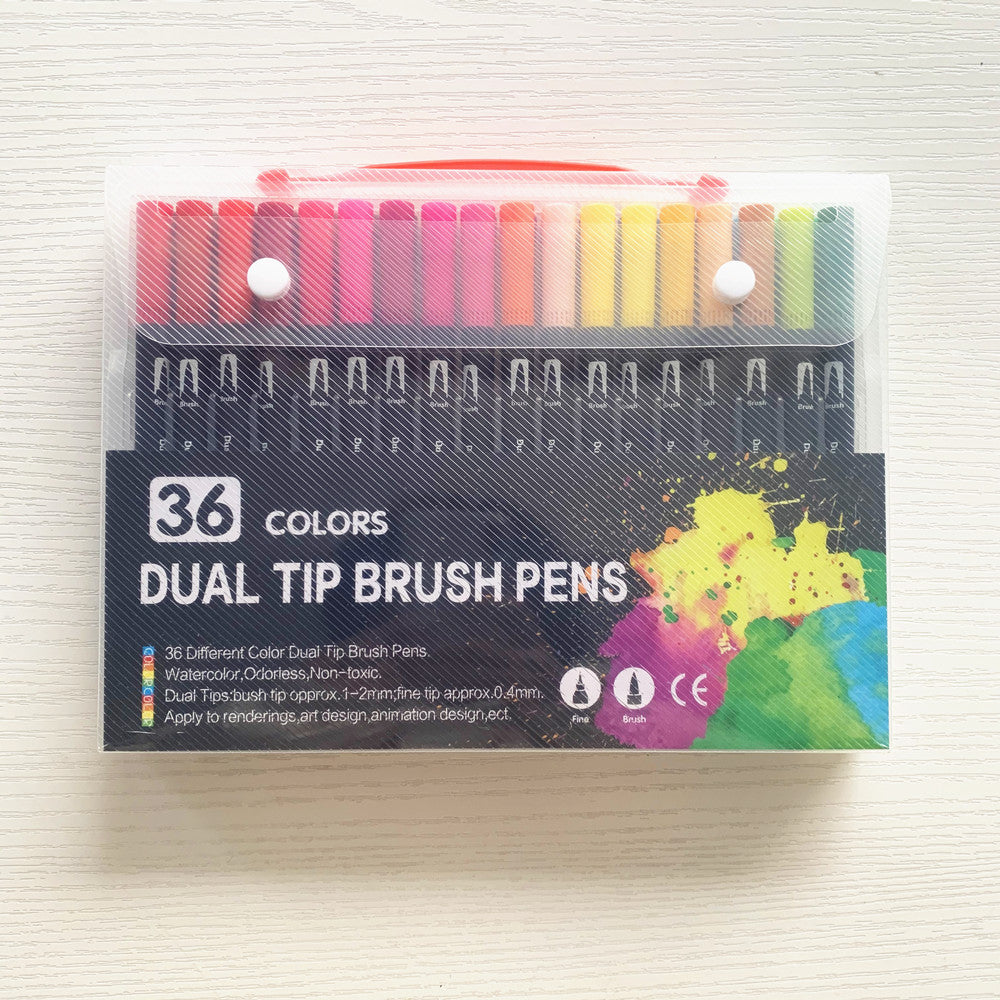 COVPAW Dual Tip Brush Pens Fineliner Pens Marker Watercolor Pens Fine Point  for Note Taking drawing watercoloring School Students