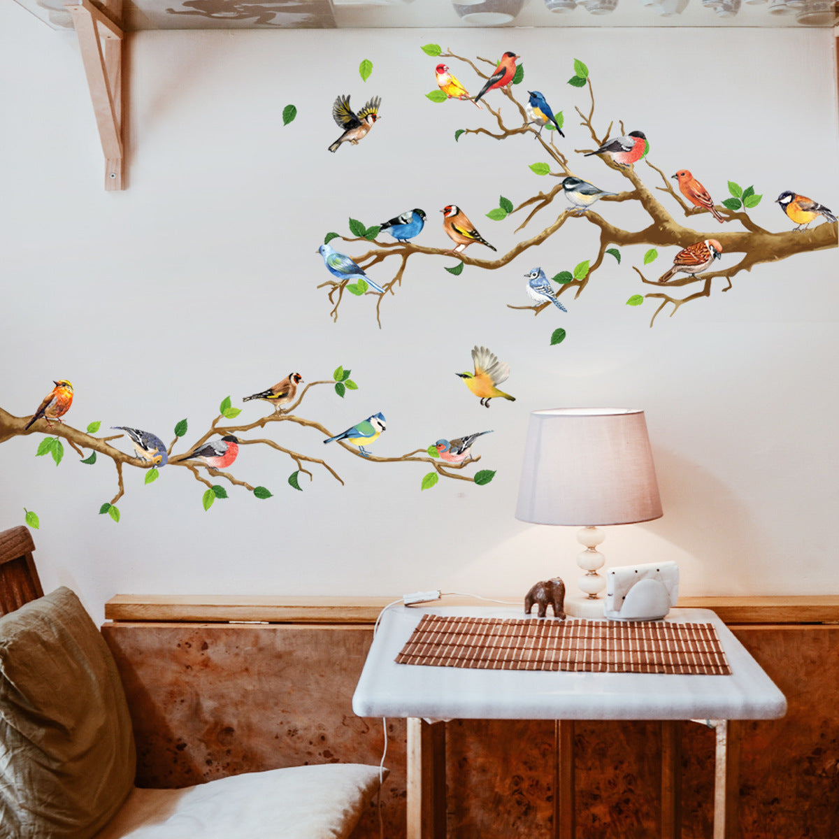 COVPAW branch bird wall sticker Children Room bedroom living room office background wall sofa decoration wall sticker