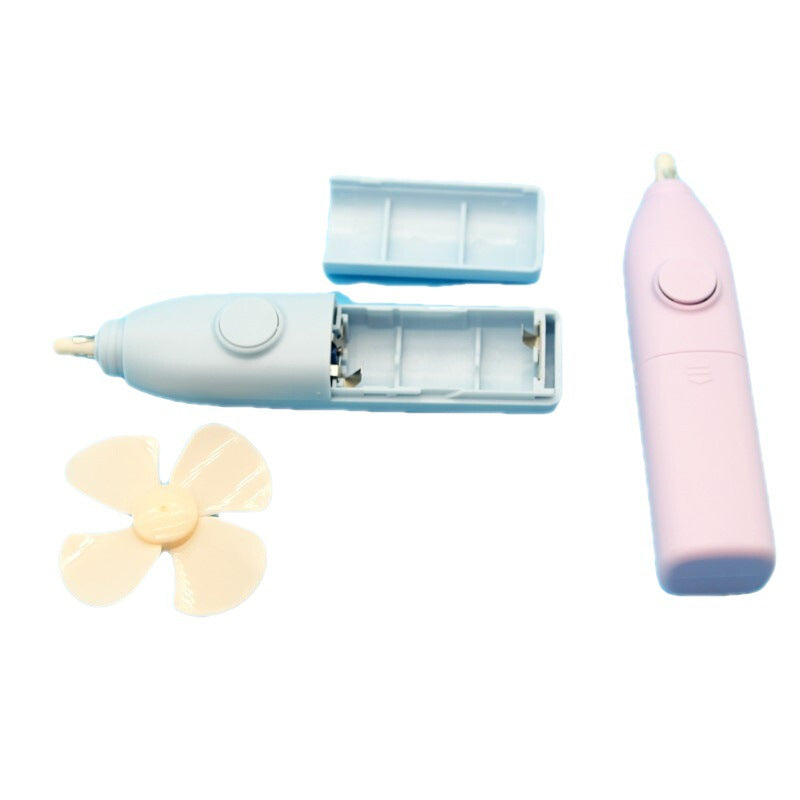 COVPAW Electric Eraser with 10 Refills 1 Fan in Pink and Blue for School Apply Student Drawing Sketch