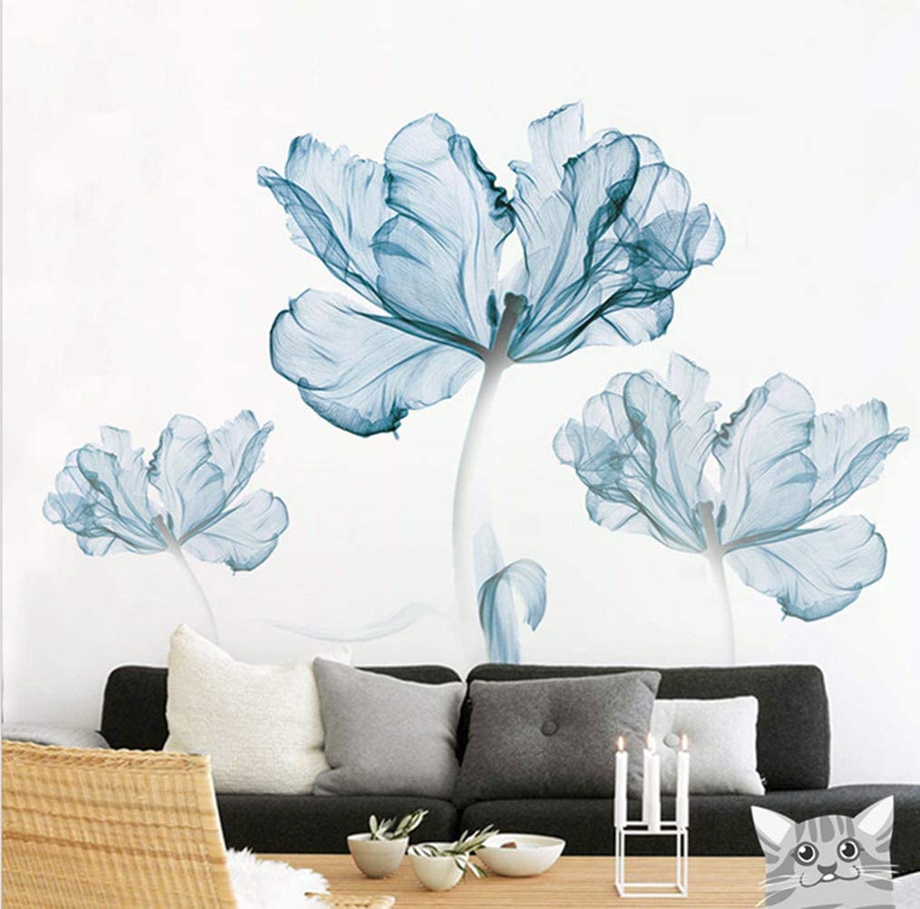 COVPAW Wall Stickers & Murals Home Décor Home Décor Accents for Living Room Flower Wall Decals Home Improvement Paint Wall Treatments Wall Decals Murals Decor Vinyl Removable Mural Paper …