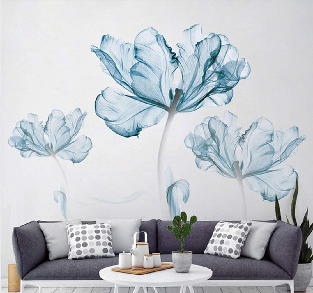 COVPAW Wall Stickers & Murals Home Décor Home Décor Accents for Living Room Flower Wall Decals Home Improvement Paint Wall Treatments Wall Decals Murals Decor Vinyl Removable Mural Paper …